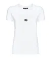 Dolce & Gabbana Logo-embroidered Cotton-blend T-shirt