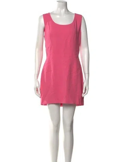 Pre-owned Dolce & Gabbana Scoop Neck Mini Dress In Pink