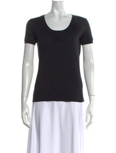 Pre-owned Dolce & Gabbana Scoop Neck Short Sleeve T-shirt W/ Tags In Black