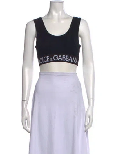 Pre-owned Dolce & Gabbana Scoop Neck Sleeveless Sports Bra In Pink