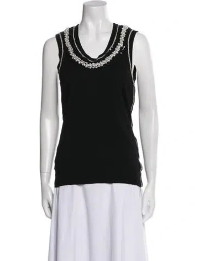 Pre-owned Dolce & Gabbana Scoop Neck Sweater In Black