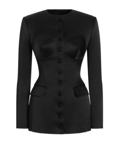 Dolce & Gabbana Sculpted Jacket In Black