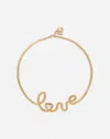 Dolce & Gabbana Semi-rigid 'love' Choker In Gold