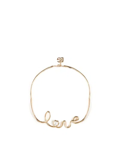 Dolce & Gabbana Semi-rigid Necklace With Love Writing