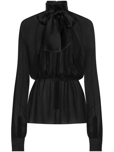 DOLCE & GABBANA SEMI-SHEER BLOUSE