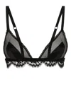Dolce & Gabbana Semi-sheer Bra With Lace Details In Black