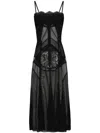 Dolce & Gabbana Tulle, Mesh And Lace Slip Dress In Black