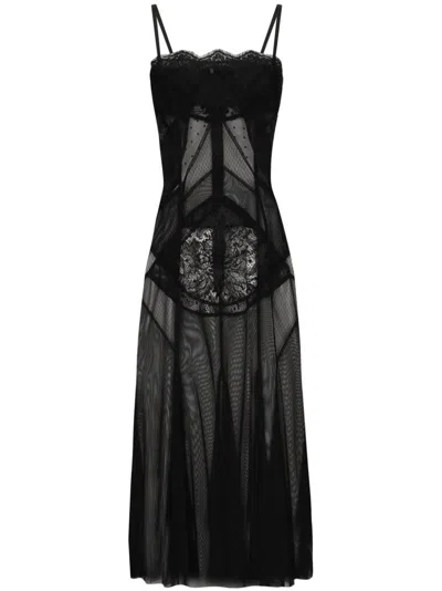 DOLCE & GABBANA SEMI-SHEER DRESS