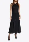 Dolce & Gabbana Semi-sheer Sleeveless Midi Dress