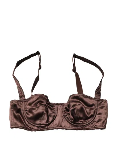 Dolce & Gabbana Semi-pad Underwire Balconette Bra In Brown