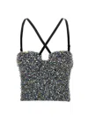 Dolce & Gabbana Bustier Top With Embroidered Sequins