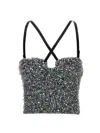 Dolce & Gabbana Bustier Top With Embroidered Sequins