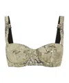 Dolce & Gabbana Logo Sequined Bra In Nude