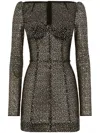Dolce & Gabbana Sequin-embellished Bustier Minidress In Black