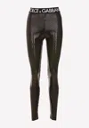Dolce & Gabbana Embellished Leggings In Black