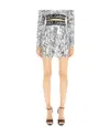 Dolce & Gabbana Sequin-embellished Logo-waistband Mini Skirt In Nude