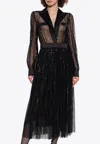 Dolce & Gabbana Sequin-embellished Midi Dress In Black