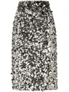 Dolce & Gabbana Sequin Embellished High Waist Midi Skirt