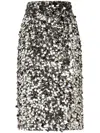 Dolce & Gabbana Sequin Embellished High Waist Midi Skirt