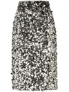 Dolce & Gabbana Sequin Embellished High Waist Midi Skirt