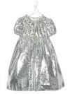Dolce & Gabbana Sequin Embellished Party Dress In Silver