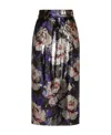Dolce & Gabbana Sequin-embellished Pencil Midi Skirt In Black