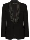 Dolce & Gabbana Sequin-embellished Single-breasted Blazer In Black