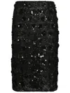 Dolce & Gabbana Lace Midi Skirt With Sequins In Black