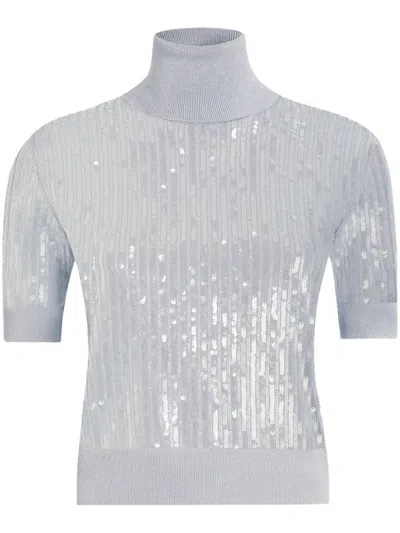 Dolce & Gabbana Sequin-embellished Top In Grey