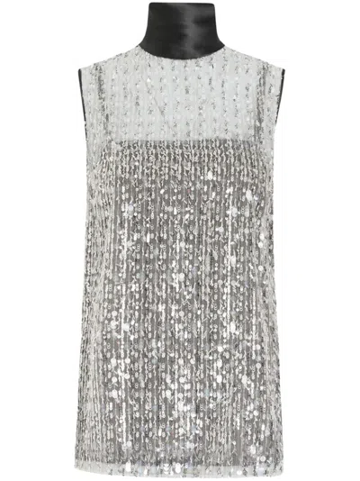 DOLCE & GABBANA SEQUIN EMBELLISHED TOP