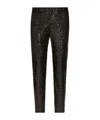 Dolce & Gabbana Sequin-embellished Trousers In Black