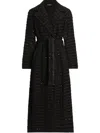 Dolce & Gabbana Sequin-embellished Tweed Coat In Black