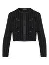 Dolce & Gabbana Sequin-embellished Tweed Jacket In Black