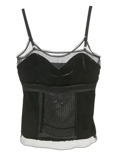 Pre-owned Dolce & Gabbana Sequin-embellishment Top In Black