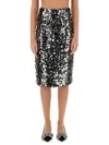 Dolce & Gabbana Sequin Embellished High Waist Midi Skirt
