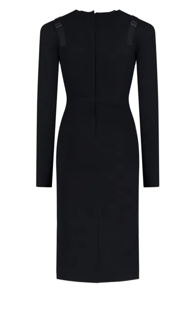 Dolce & Gabbana Sequin Midi Dress In Black