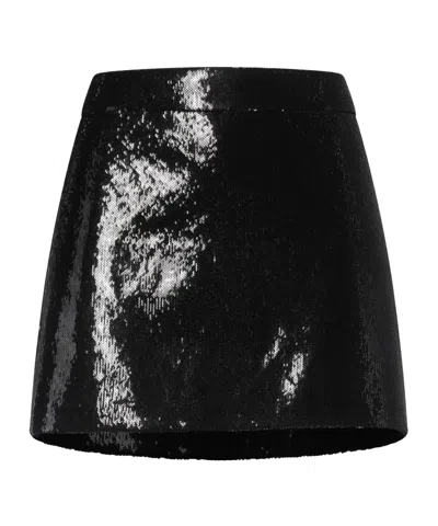 Dolce & Gabbana Sequin Midi Skirt In Black