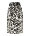 Dolce & Gabbana Sequin-embellished Midi Skirt In Silver