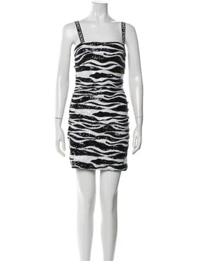Pre-owned Dolce & Gabbana Sequin Mini Dress In Black
