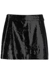 Dolce & Gabbana Sequined Low-rise Miniskirt In Black