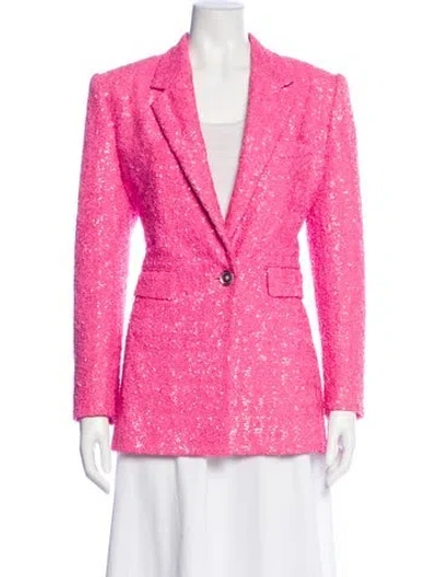 Pre-owned Dolce & Gabbana Sequin Printed Blazer In Pink