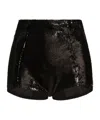 Dolce & Gabbana High-waisted Sequined Briefs In Black