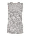 Dolce & Gabbana Sequin Top In Silver
