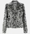 Dolce & Gabbana Sequined Blazer In Silver