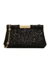 Dolce & Gabbana Sequined Clutch Bag In Black