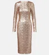 Dolce & Gabbana Sequined Cocktail Dress In Pink