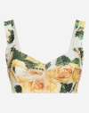 Dolce & Gabbana All-over Print Top Bustier In Print