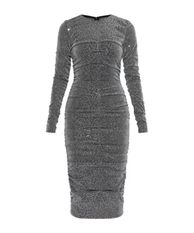 Dolce & Gabbana Sequinned Midi Dress In Black