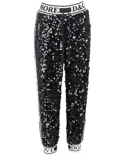 Dolce & Gabbana Sequined Drawstring Track Pant, Size It 40 (authentic Pre-  Loved) In Black