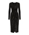 Dolce & Gabbana Micro Sequin-embellished Tulle Midi Dress In Black